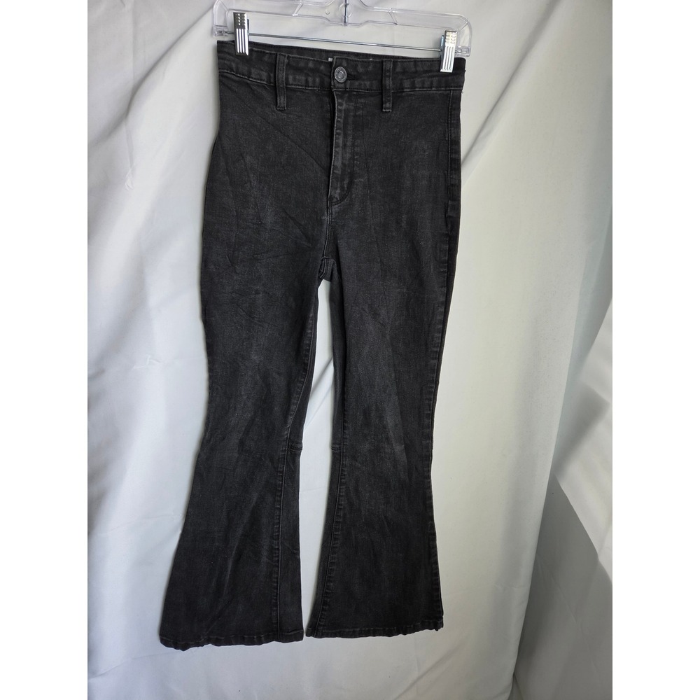 YMI High-Rise Jeans Womens Black Faded Slim High Rise Flare